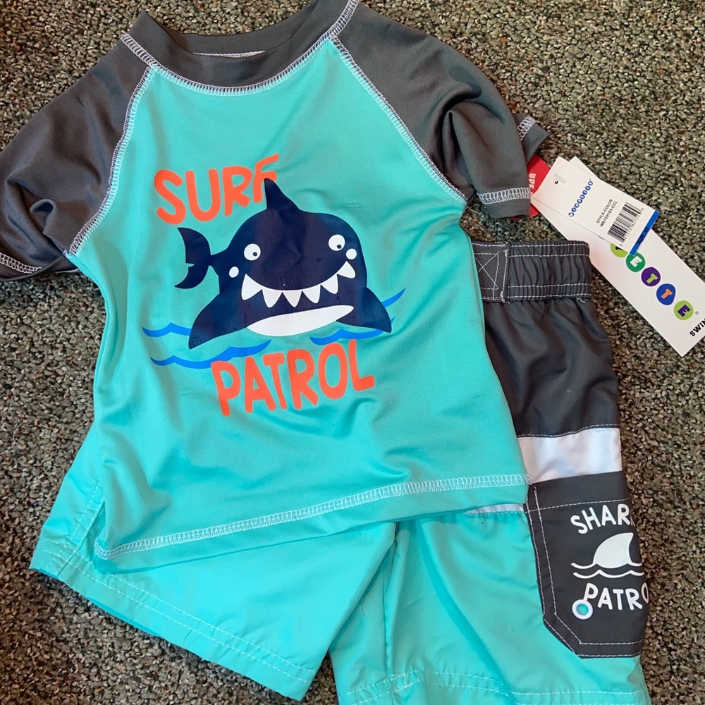 Boys Swimming Trunks and Swimming Shirt